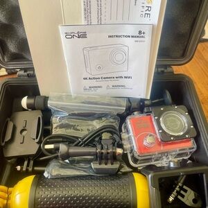 Explore One 4K Action Camera Bundle - W/ Waterproof Cary Case